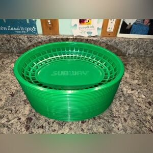 Subway Green Serving Baskets